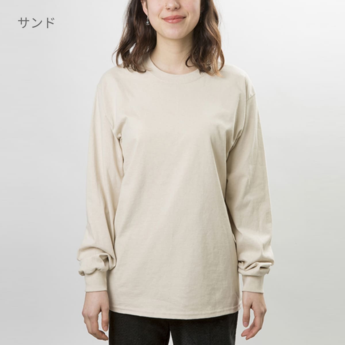 6.0オンス ウルトラコットン 長袖Tシャツ（アメリカンフィット） | ビッグサイズ | 1枚 | 2400 | ナチュラル