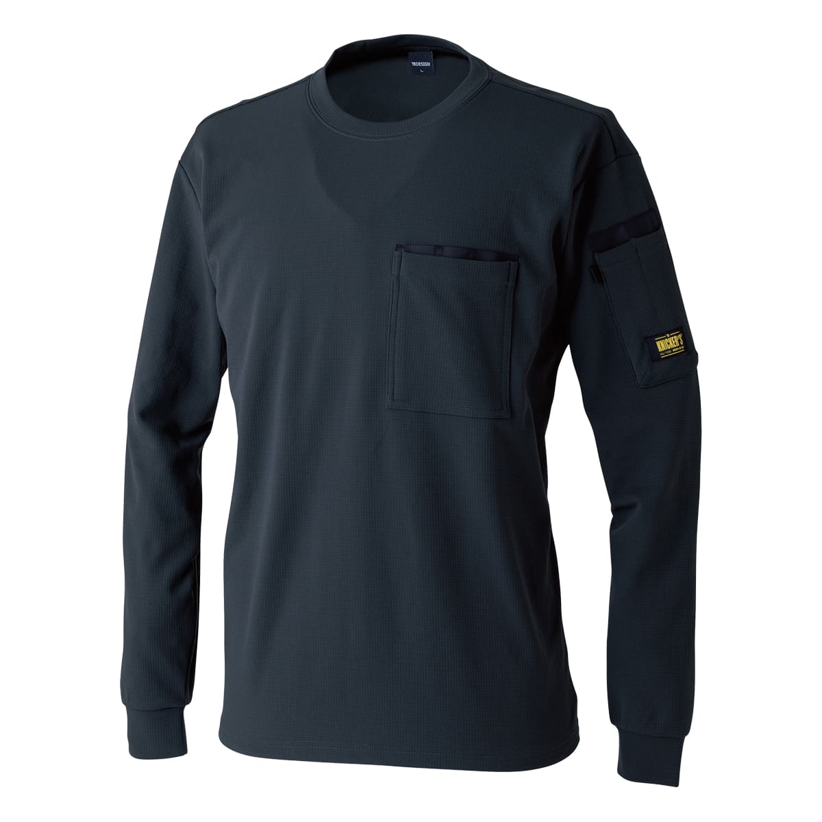 ニッカーズドライワッフルロングスリーブTシャツ | ユニフォーム | 1枚 | 55350 | ブラック