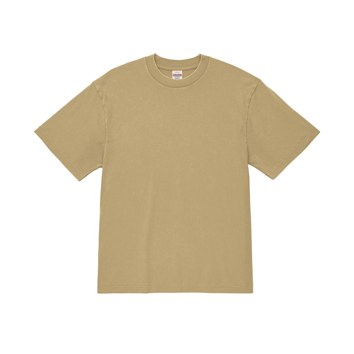 KHAKIPOINT ダメージTシャツ 長袖　ベージュ 6.2オンス オープンエンド フェードウォッシュ Tシャツ | メンズ | 1枚
