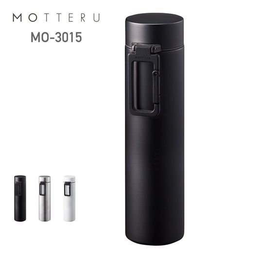 MOTTERU カラビナハンドルサーモボトル 360ml | ノベルティ(小物) | 1枚 | MO-3015 | ブラック