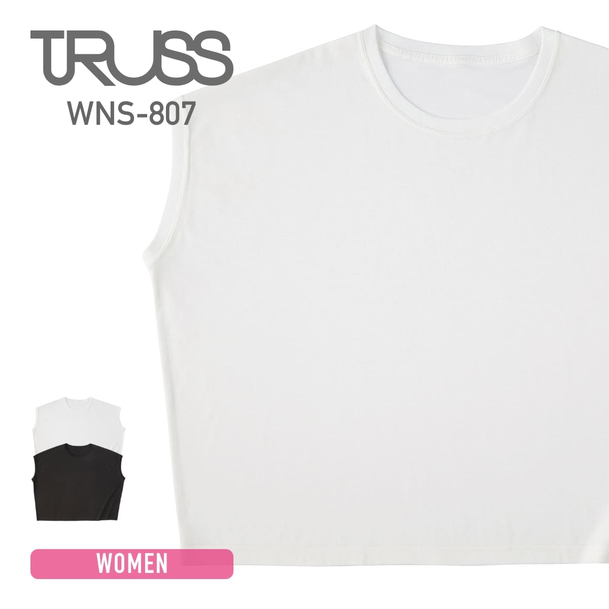 Skins TRI400 スリーブレストップ size:S ブラック/ホワイト スリーブレスワイドTシャツ | レディース | 1枚 | WNS-807 | オフ