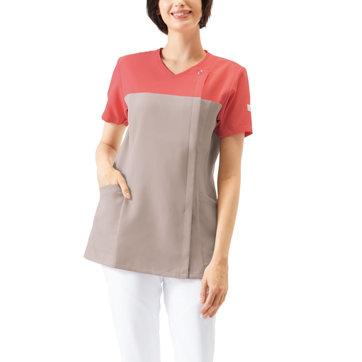 レディスジップスクラブ(Wacoal HI collection) | メディカルウェア | 1枚 | HI701 | ストエカス×ダークネイビー