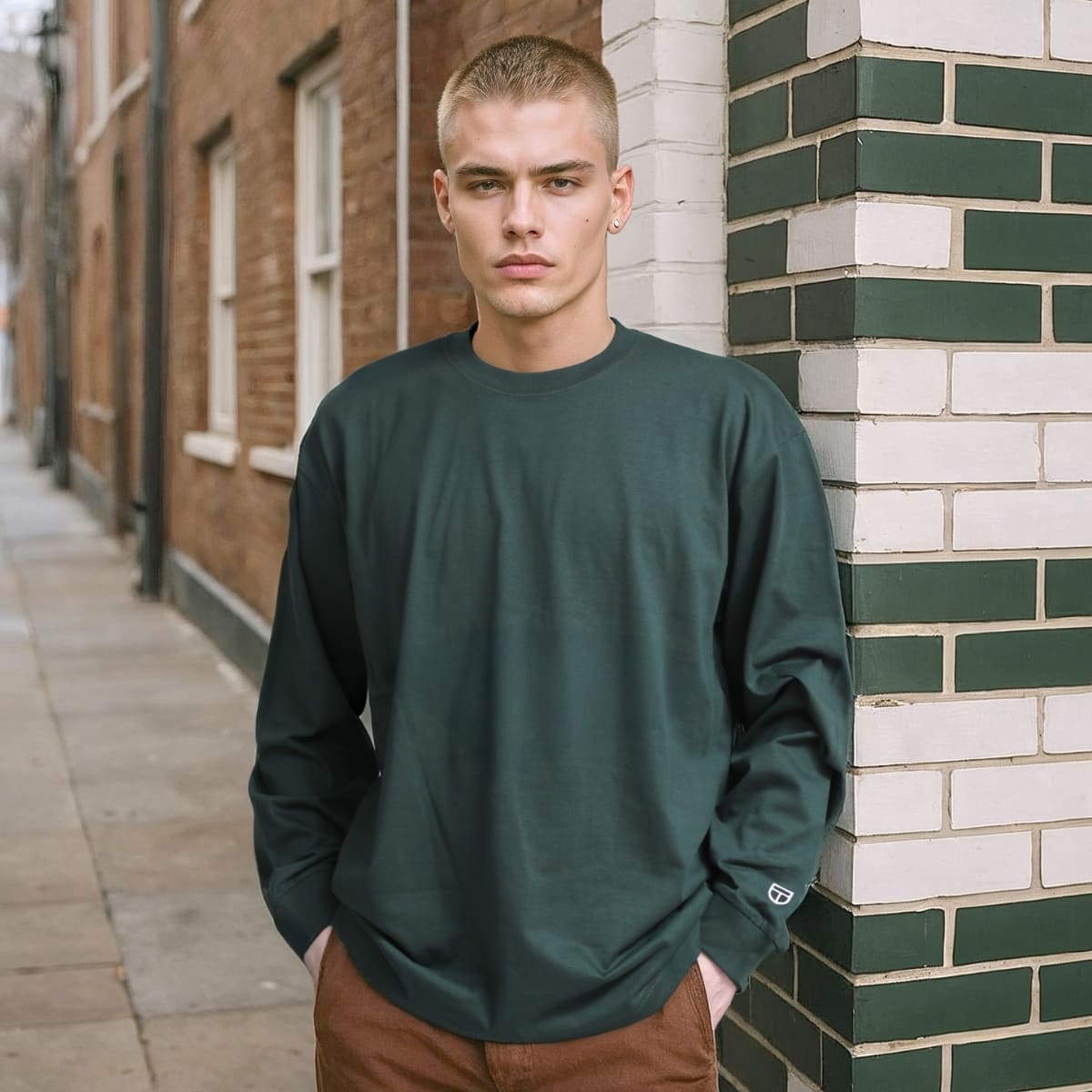 5.6oz Standard Emblem LS/T | メンズ | 1枚 | 210 | DARK GREEN