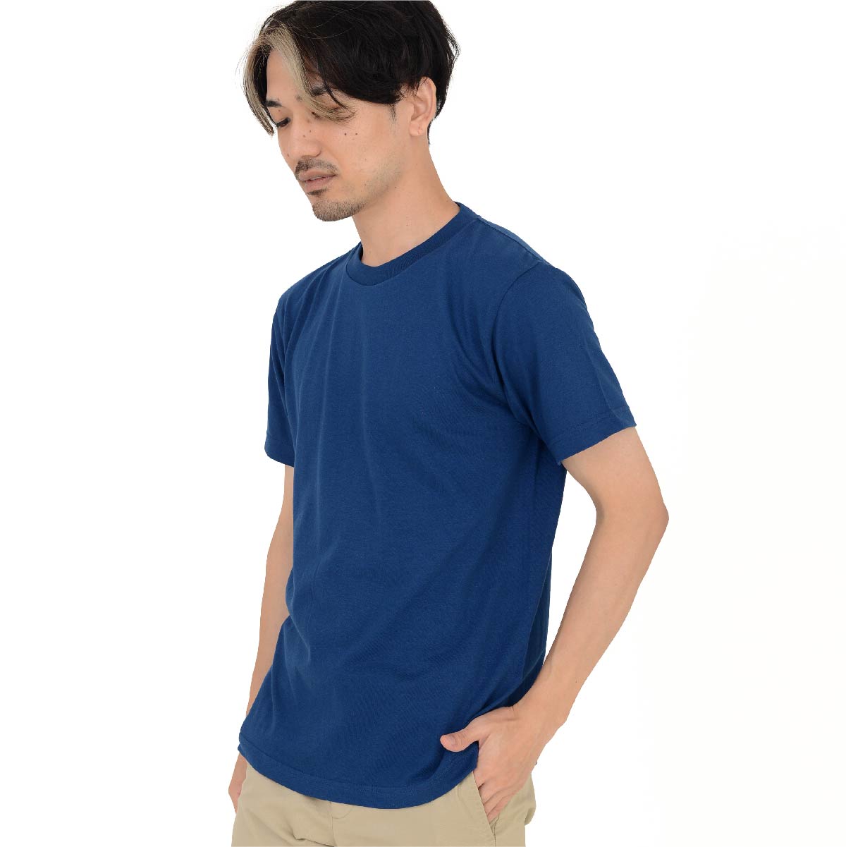 5.6オンス ヘビーウェイトTシャツ | メンズ | 1枚 | 00085-CVT | インディゴ – Tshirt.stビジネス