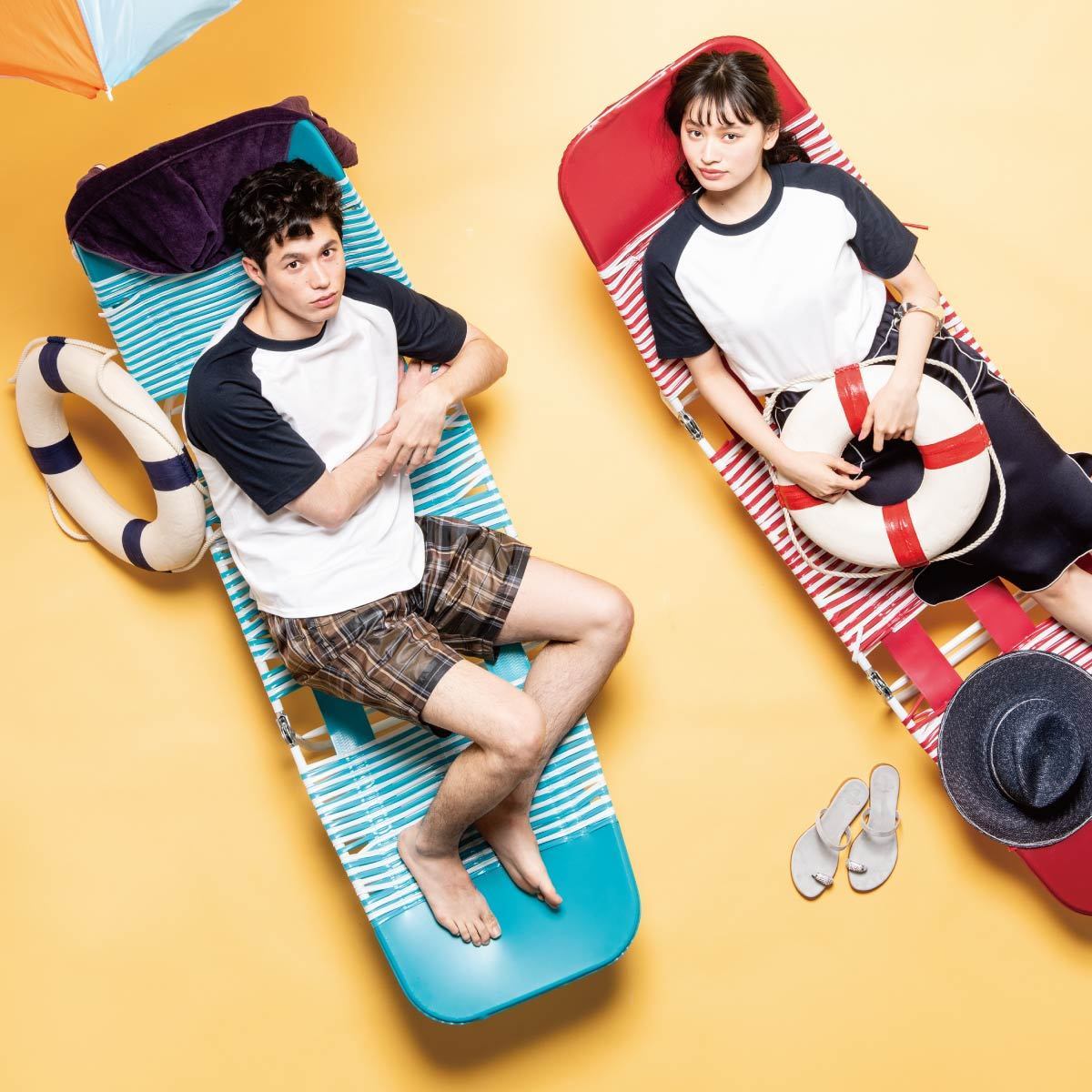 5.6オンス ヘビーウェイトラグランTシャツ | ビッグサイズ | 1枚 | 00106-CRT | ホワイト×レッド