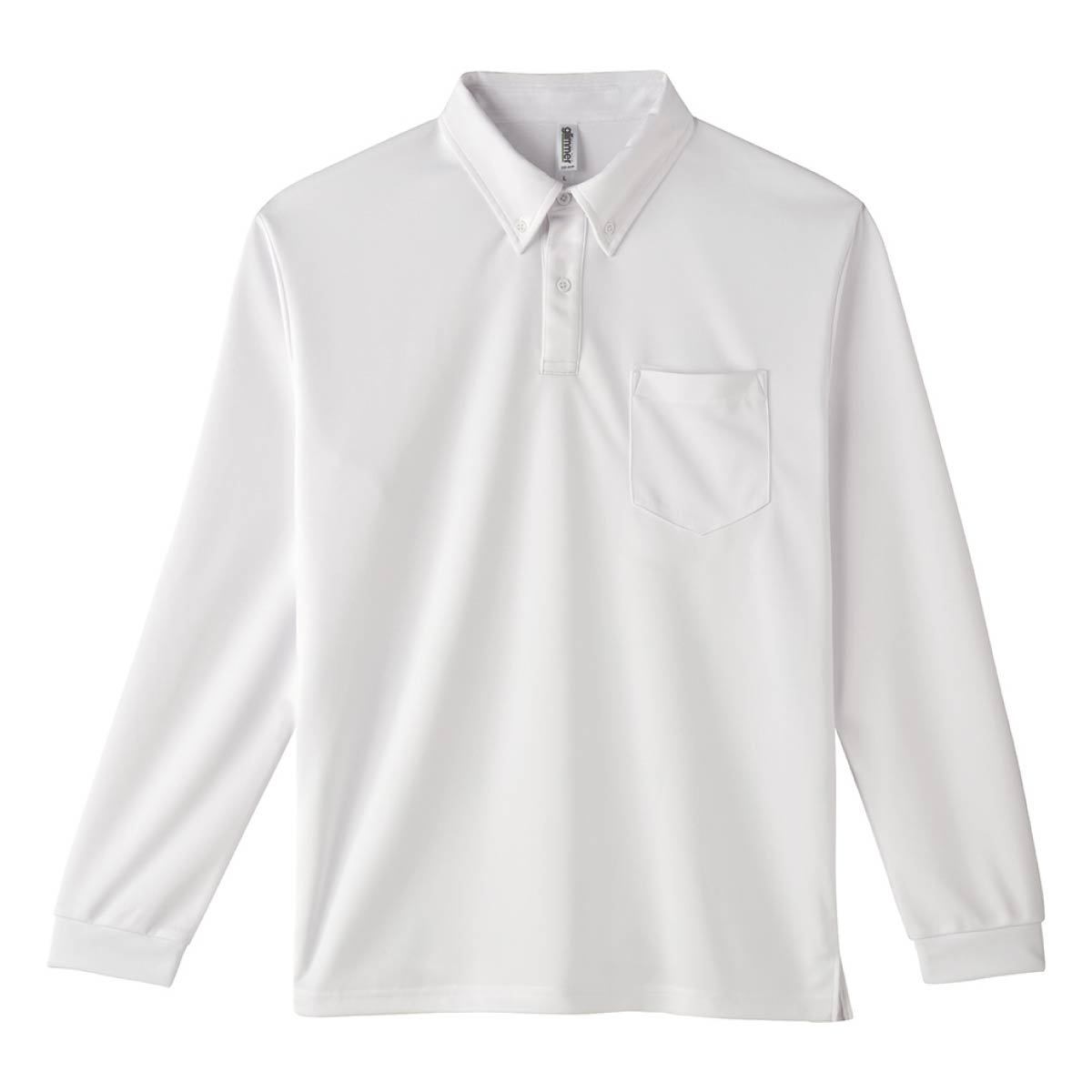 4.4オンス ドライボタンダウン長袖ポロシャツ | メンズ | 1枚 | 00314-ABL | ライトピンク