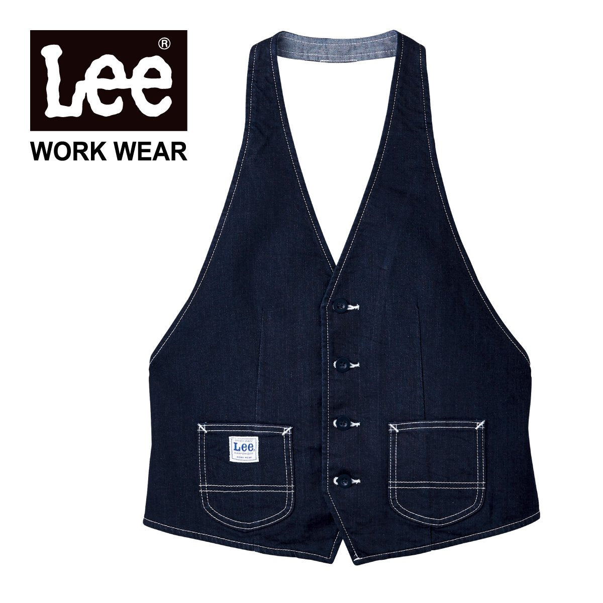 カマーベスト | カフェ・飲食店制服 | 1枚 | LCV19003 | ホワイト×ブルー