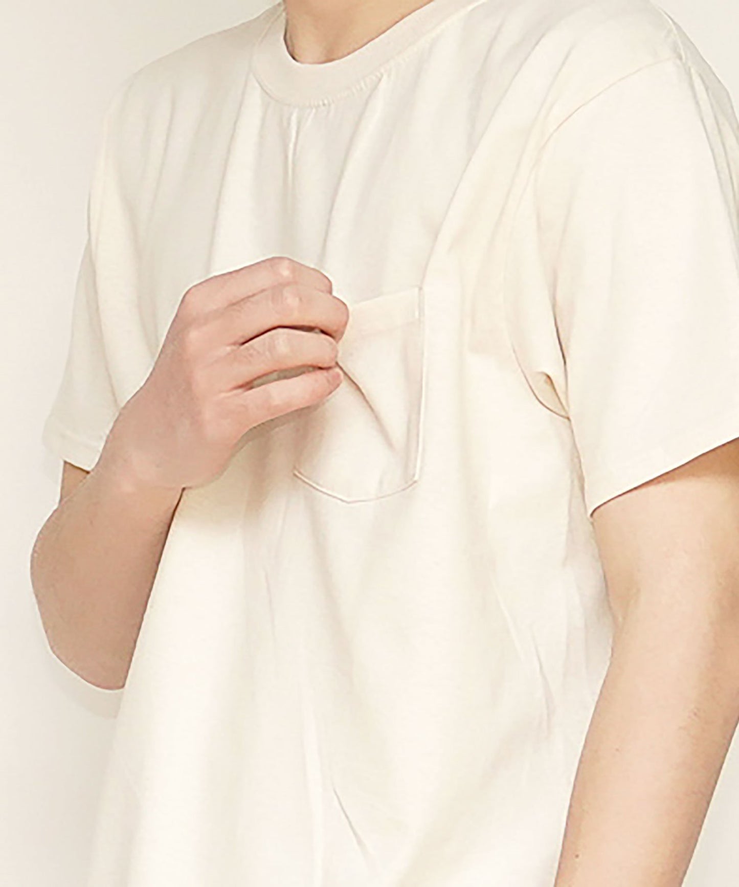 ポケット付きパックTシャツ2枚セット | メンズ | 02T | 3930PHD2 | ホワイト×ナチュラル