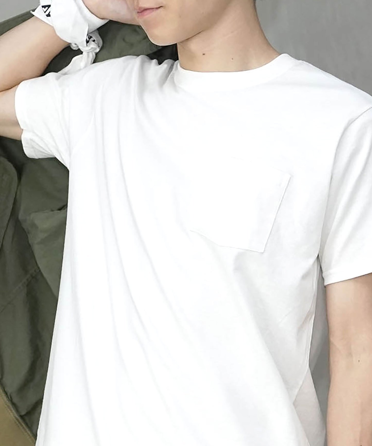 ポケット付きパックTシャツ2枚セット | メンズ | 02T | 3930PHD2 | ホワイト×ホワイト