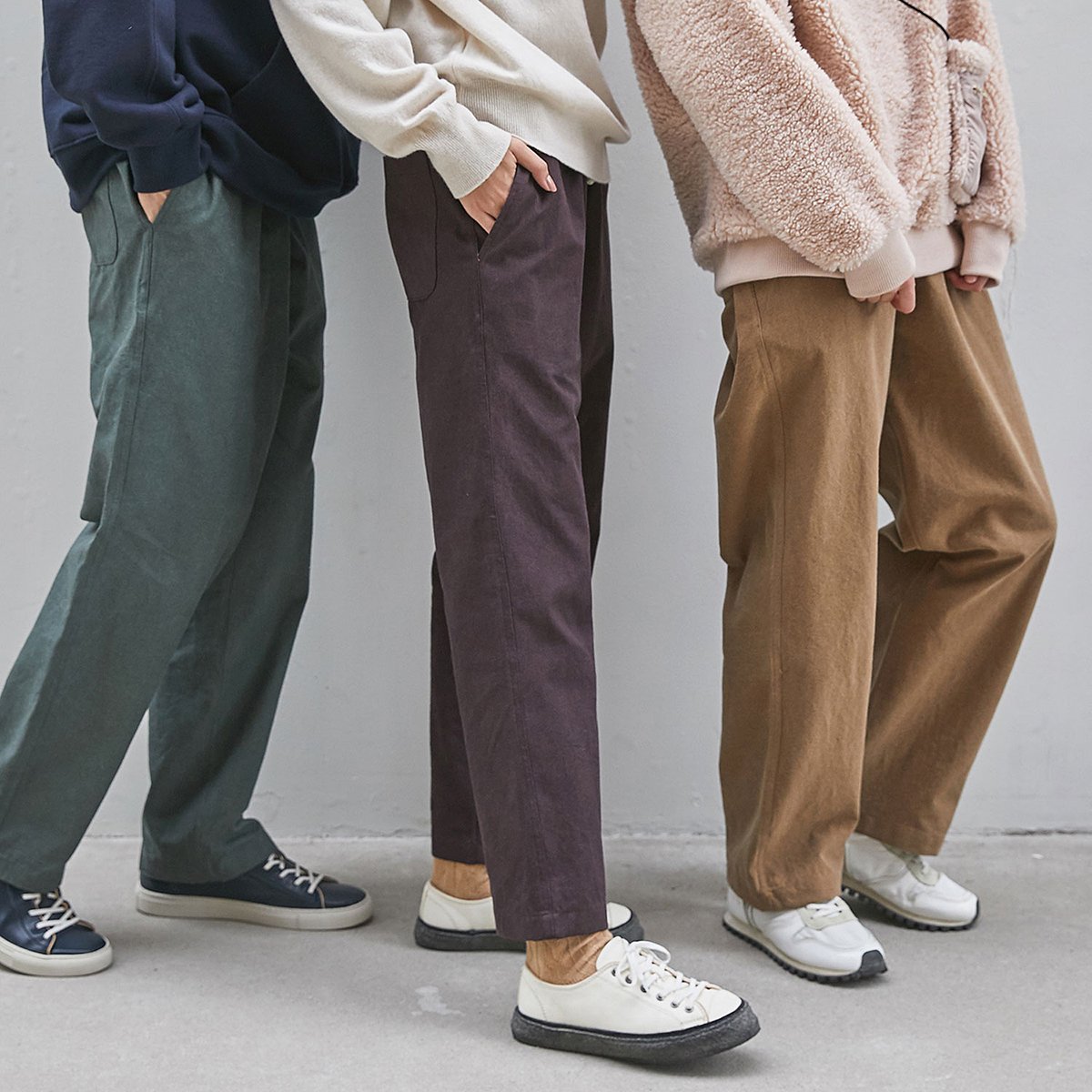 MODOOPANTS_TAPERED みんなのパンツ 高密度のコットンキャンバス | メンズ | 1枚 | WHTPT_TP | KHAKI