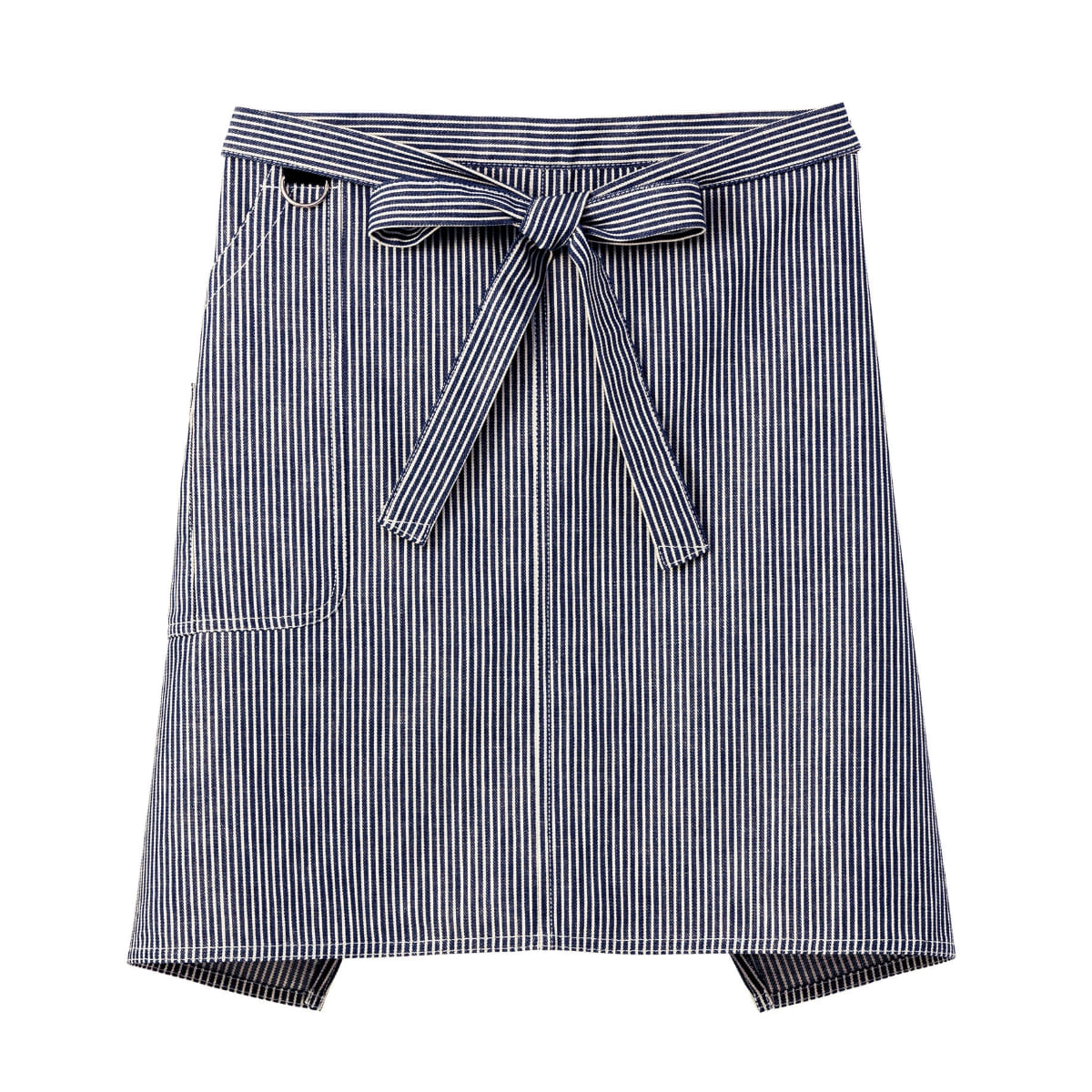 ヒッコリーサロンエプロン | カフェ・飲食店制服 | 1枚 | FK7150 | ホワイト×ブラック