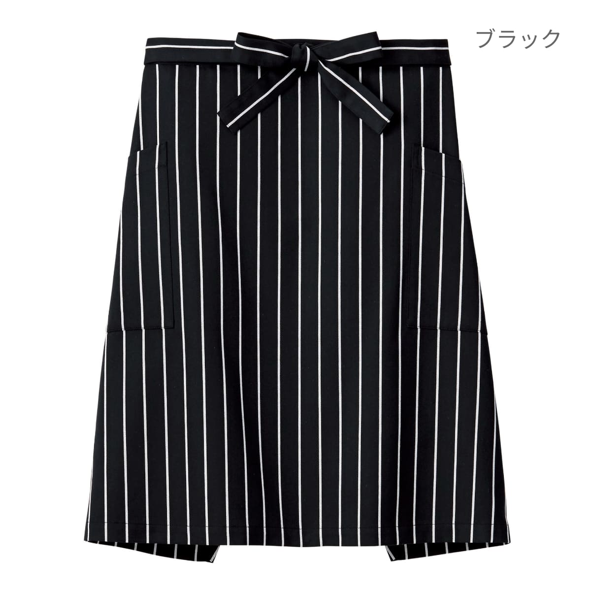 サロンエプロン(ストライプ) | カフェ・飲食店制服 | 1枚 | FK7162 | ブラウン