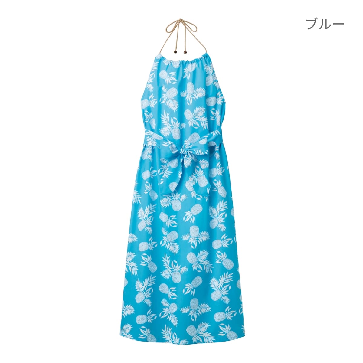 エプロンドレス(パイナップル) | カフェ・飲食店制服 | 1枚 | FK7173 | ブルー