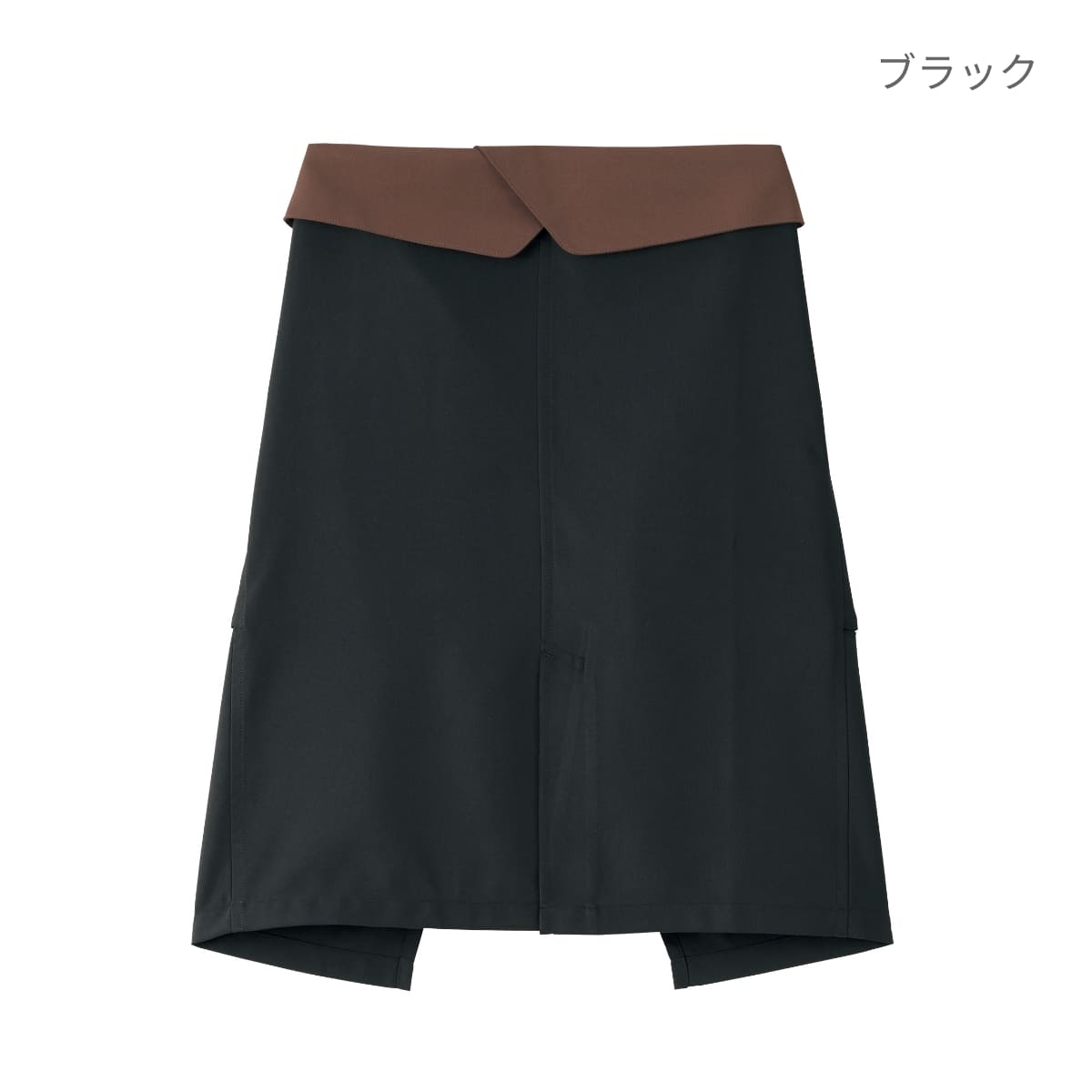 ミドルエプロン | カフェ・飲食店制服 | 1枚 | FK7179 | ブラウン×ブラック