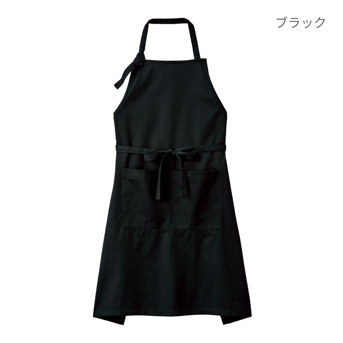 胸当てエプロン | カフェ・飲食店制服 | 1枚 | FK7181 | ブラック