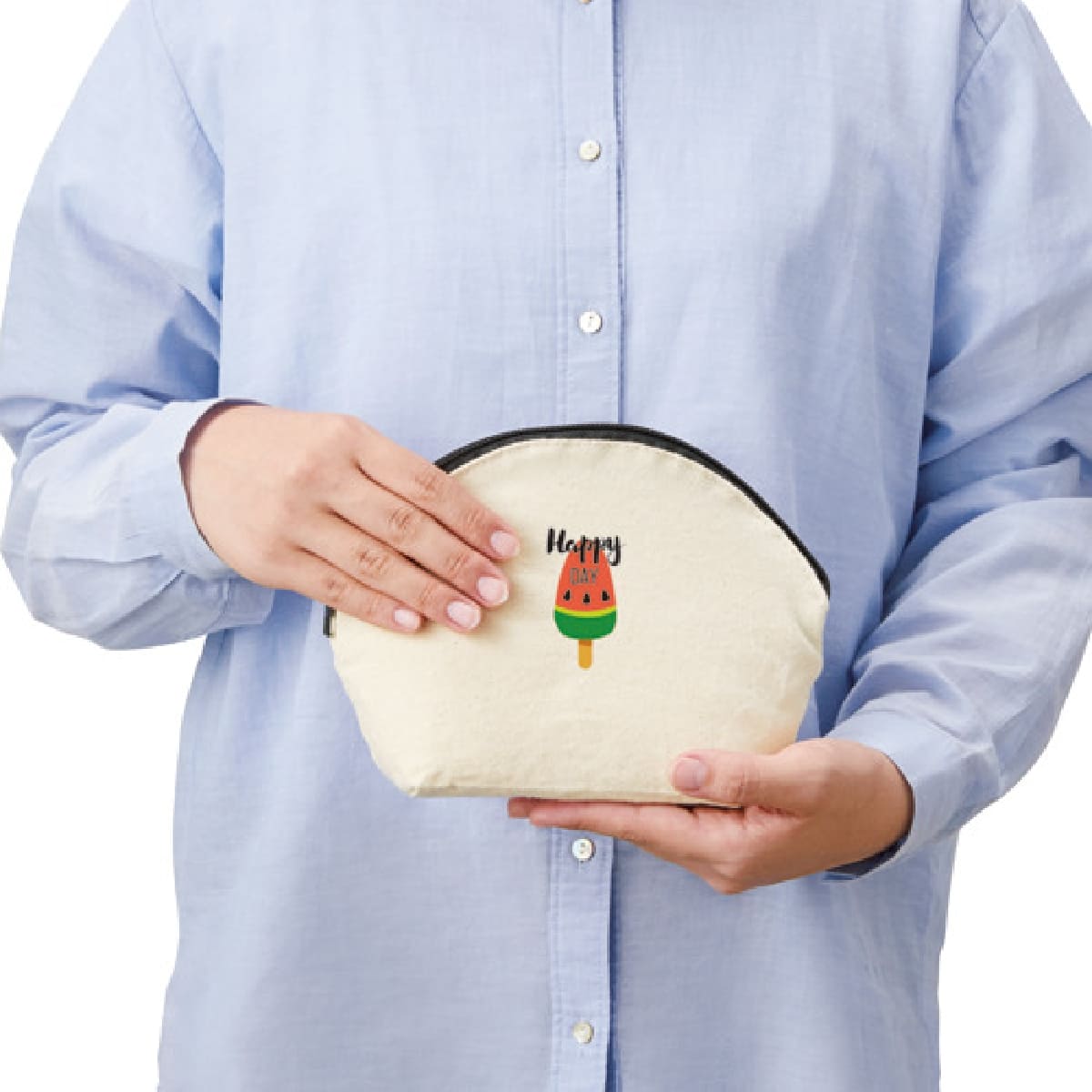 キャンバス シェルポーチ | ノベルティ(小物) | 1枚 | TR-0896 | ナチュラル