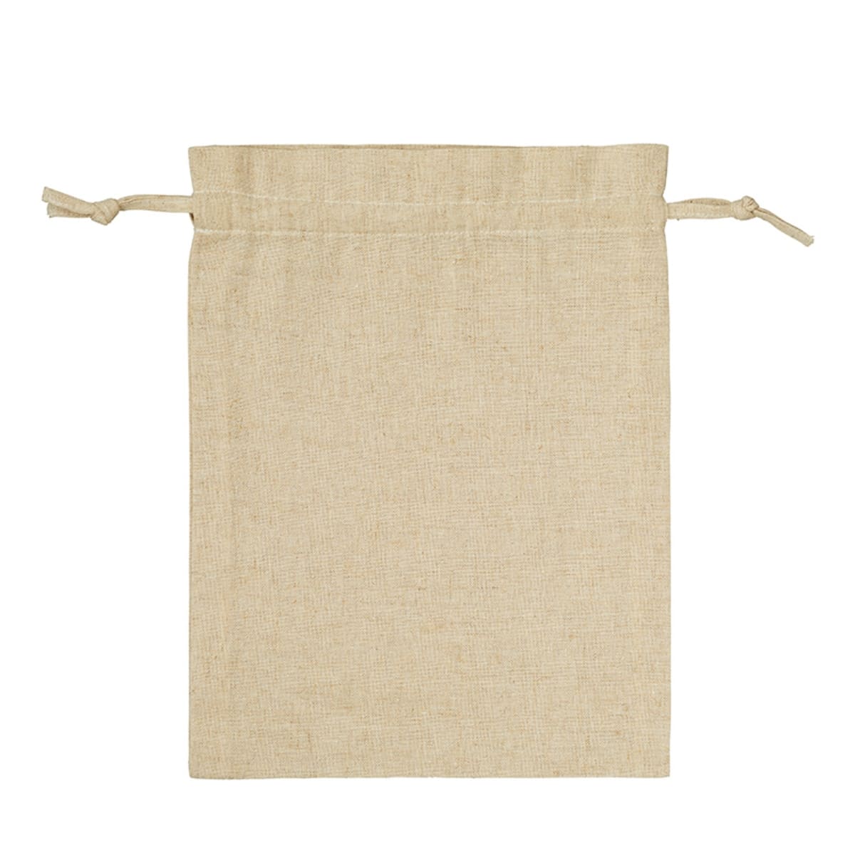 コットンリネン 巾着(M) | ノベルティ(小物) | 1枚 | TR-0986 | ナチュラルベージュ