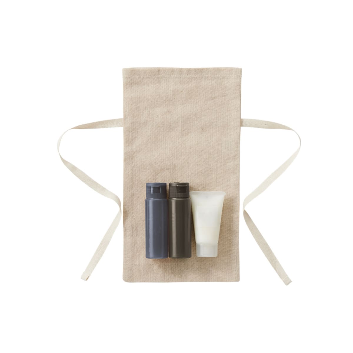 コットンリネン ラッピング巾着(S) | ノベルティ(小物) | 1枚 | TR-1151 | ナチュラルベージュ