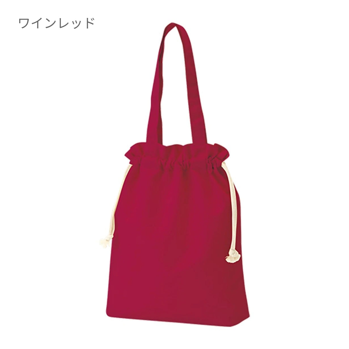 厚手コットンガゼット巾着トート(M) | ノベルティ(小物) | 1枚 | TR-0871 | ブラック