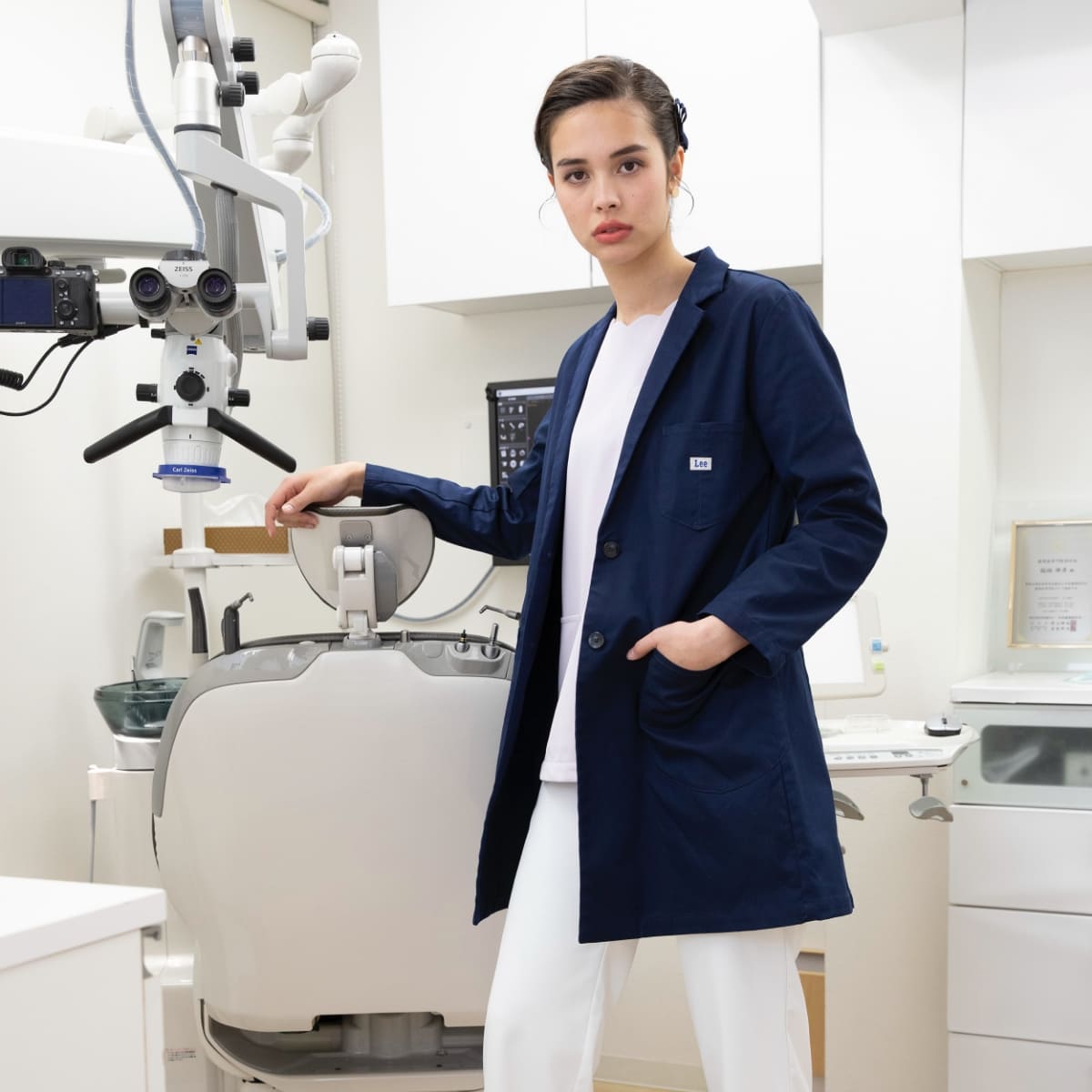 Lee メディカル レディースコート | メディカルウェア | 1枚 | LMC73001 | ホワイト