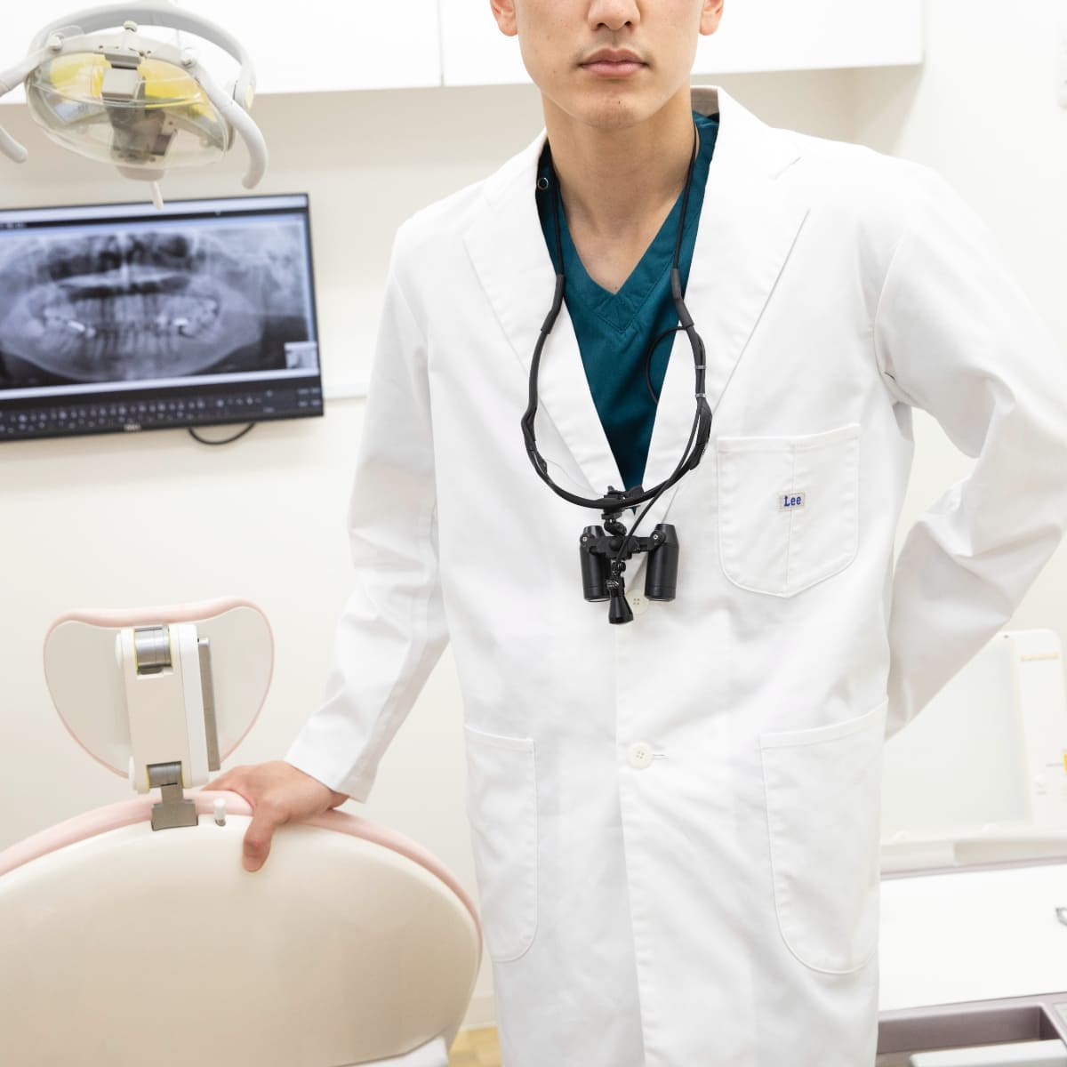 Lee メディカル メンズコート | メディカルウェア | 1枚 | LMC76001 | ホワイト