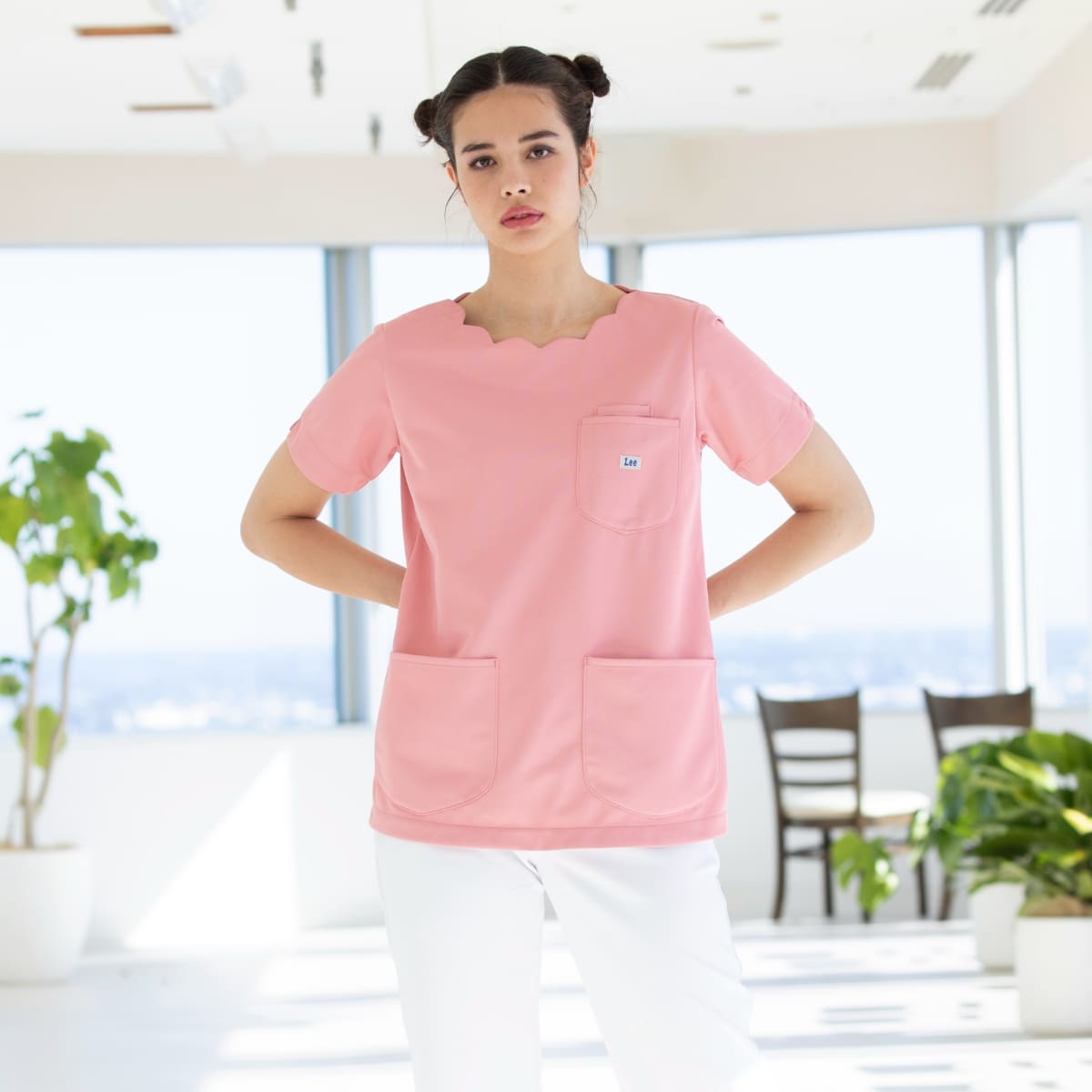 Lee メディカル レディーススクラブ | メディカルウェア | 1枚 | LMS43002 | ラベンダー