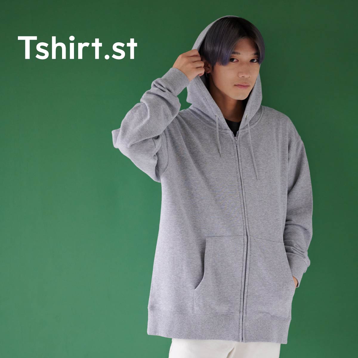 レギュラージップパーカー 10.0oz | メンズ | 1枚 | tsm605s | ブラック