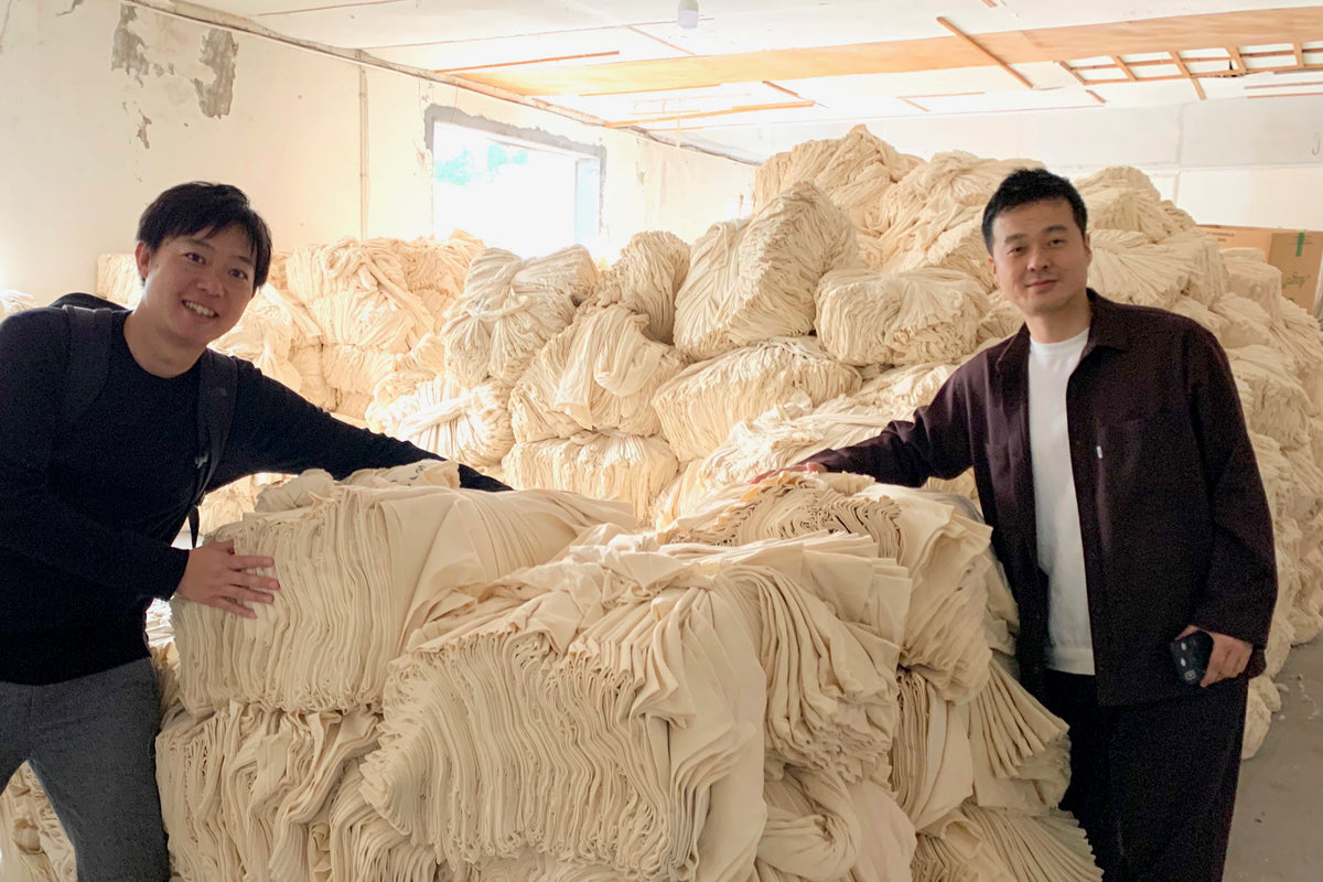 Tシャツの生地工場にて