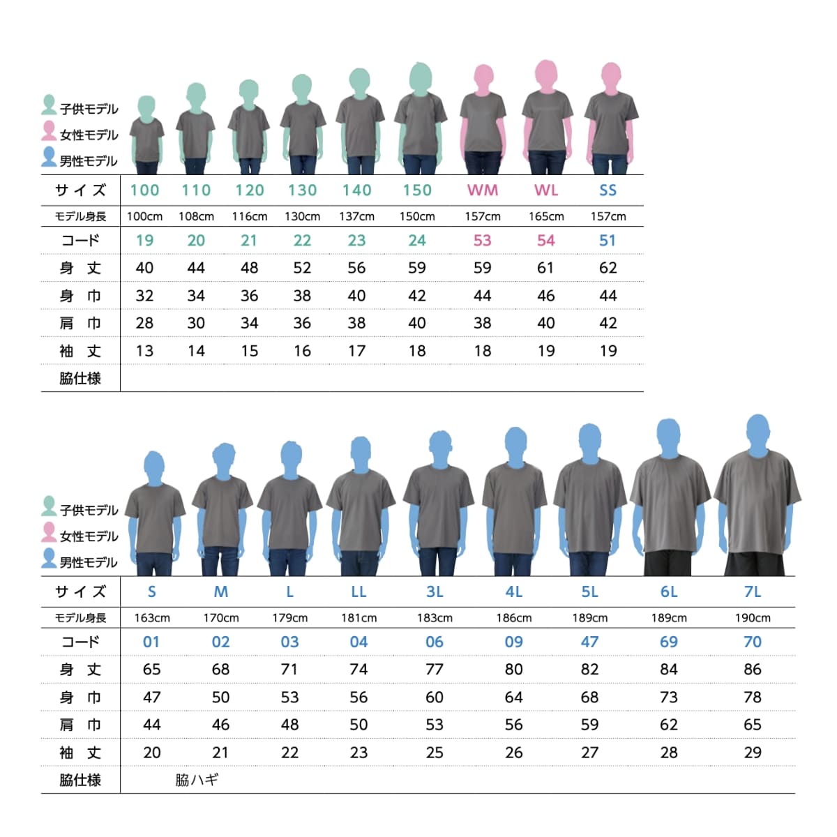 4.4オンス ドライTシャツ | レディース | 1枚 | 00300-ACT | ミックスグレー