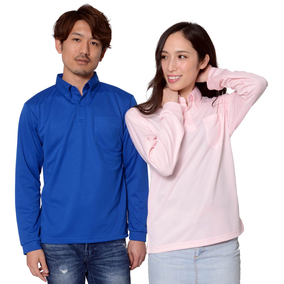 4.4オンス ドライボタンダウン長袖ポロシャツ | メンズ | 1枚 | 00314-ABL | シルバーグレー