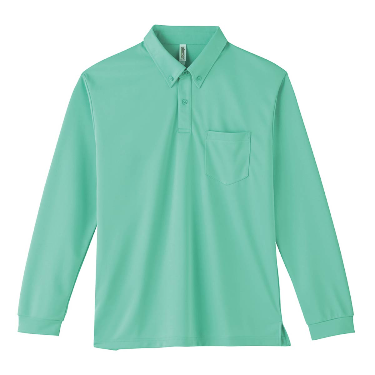 4.4オンス ドライボタンダウン長袖ポロシャツ | ビッグサイズ | 1枚 | 00314-ABL | シルバーグレー