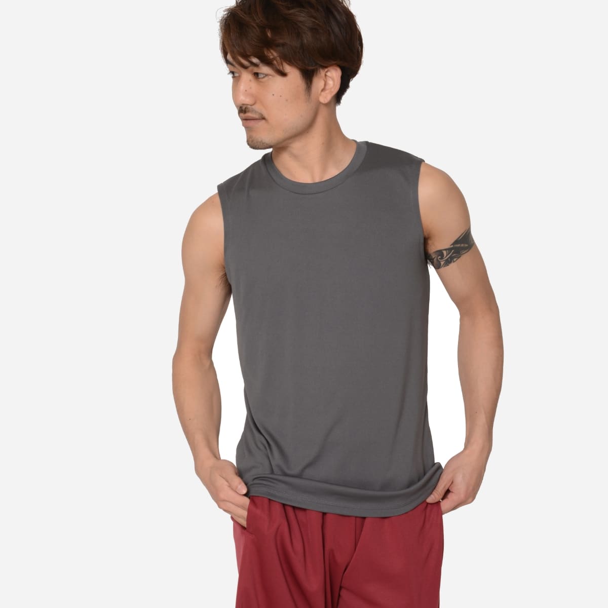 3.5オンス インターロックドライノースリーブ | メンズ | 1枚 | 00353-AIN | レッド