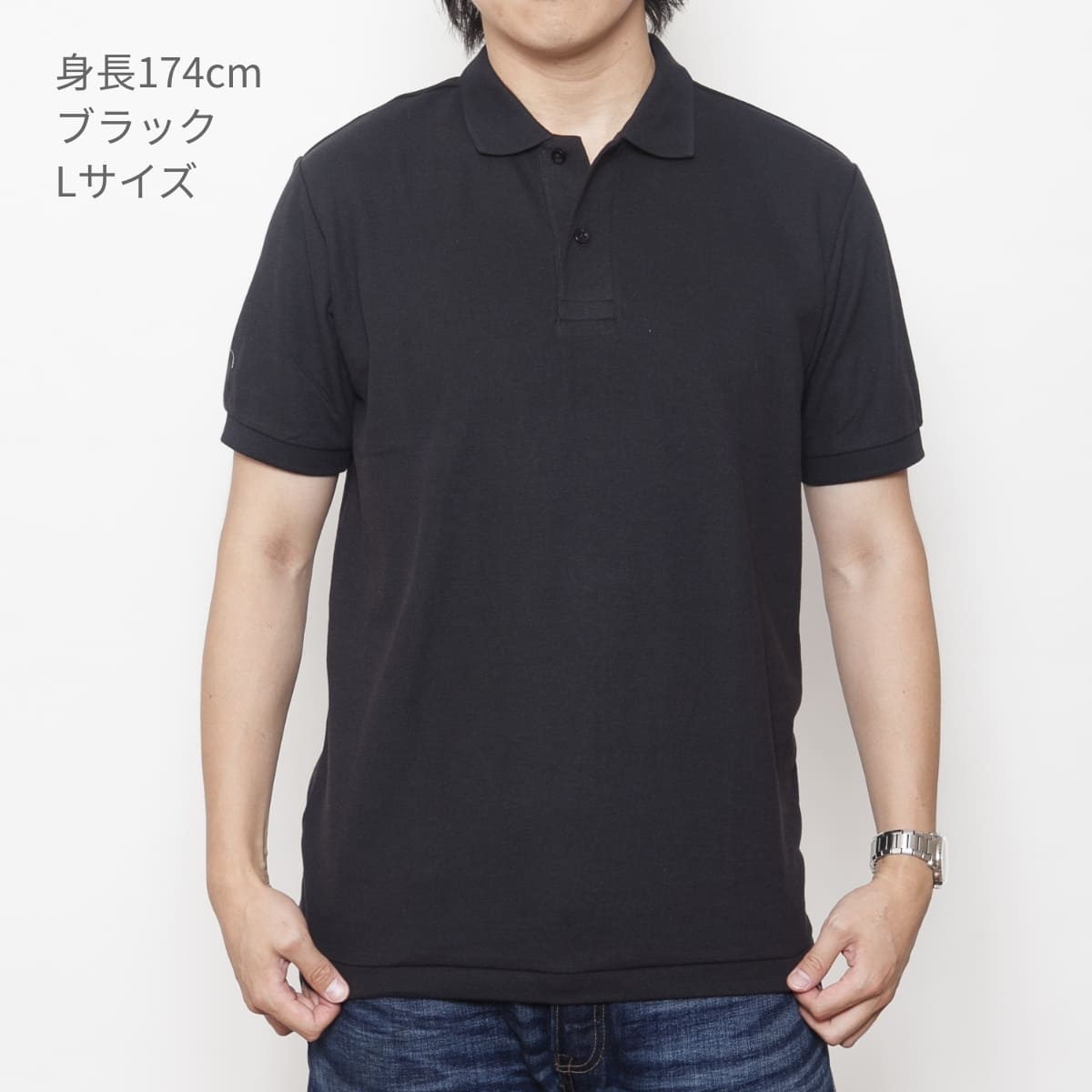 新品 N.CENTRO SPORTS ポロシャツ ブラック NVPT/Cポロシャツ（ポケ無し） | メンズ | 1枚 | 00141-NVP