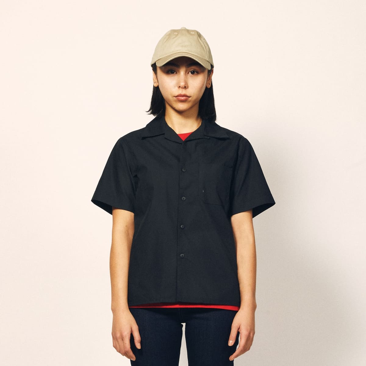 T／C オープンカラー シャツ | ビッグサイズ | 1枚 | 1759-01 | ダークネイビー