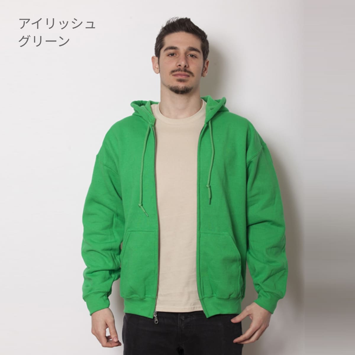 8.0 oz ヘビーブレンドZIPパーカー | メンズ | 1枚 | 18600 | ブラック