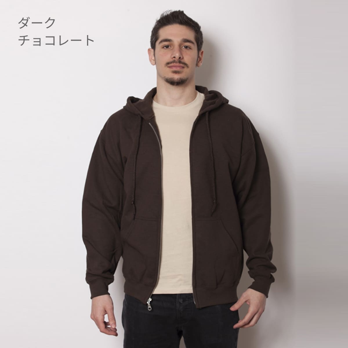 8.0 oz ヘビーブレンドZIPパーカー | メンズ | 1枚 | 18600 | ブラック