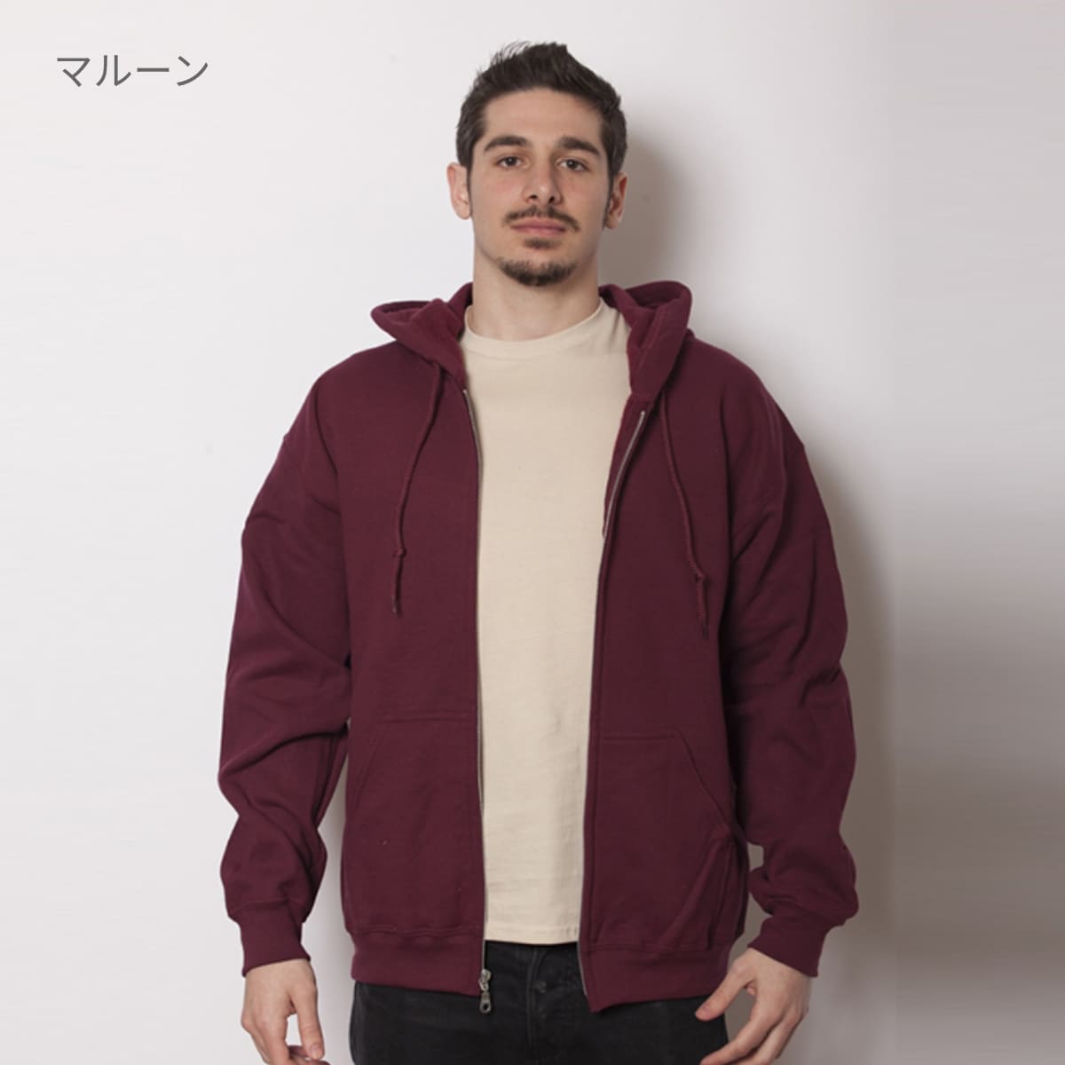 8.0 oz ヘビーブレンドZIPパーカー | メンズ | 1枚 | 18600 | ブラック