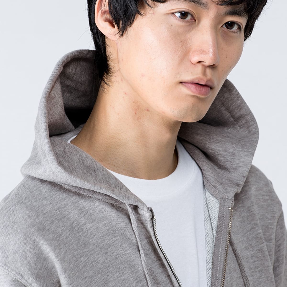 ジップアップライトパーカー | メンズ | 1枚 | 00217-MLZ | スモークブラック