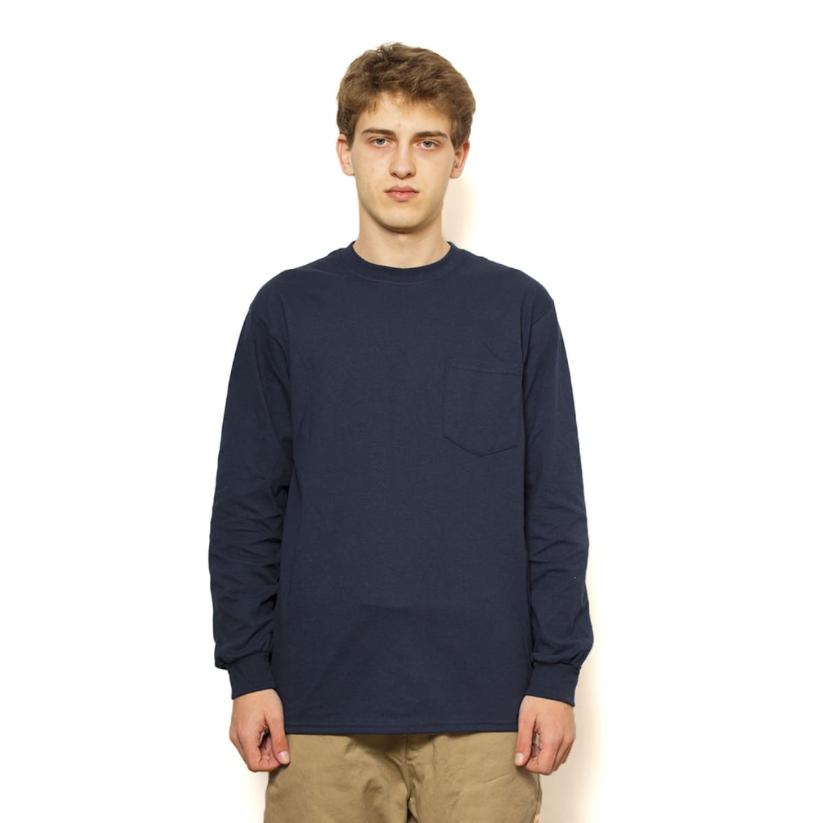 6.0 oz ウルトラコットンロングスリーブポケットTシャツ | メンズ | 1枚 | 2410 | スポーツグレー