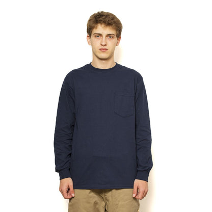 6.0 oz ウルトラコットンロングスリーブポケットTシャツ | メンズ | 1枚 | 2410 | スポーツグレー