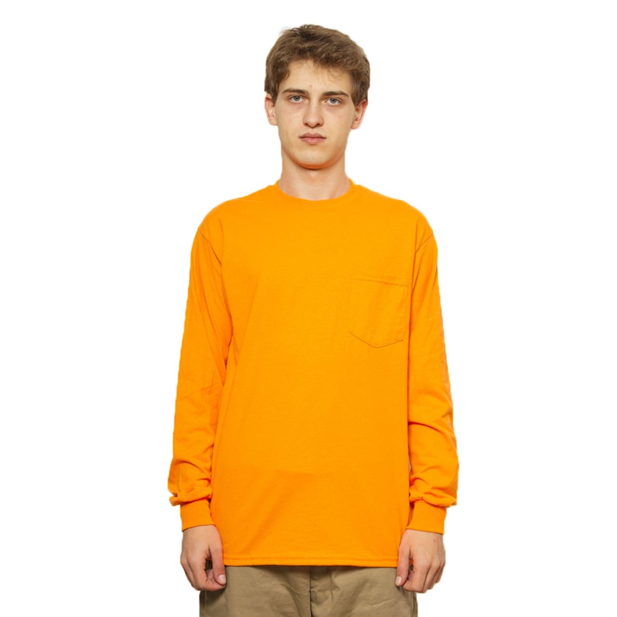 6.0 oz ウルトラコットンロングスリーブポケットTシャツ | メンズ | 1枚 | 2410 | スポーツグレー