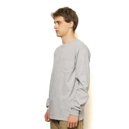 6.0 oz ウルトラコットンロングスリーブポケットTシャツ | メンズ | 1枚 | 2410 | スポーツグレー