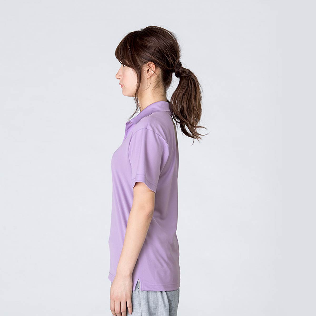 ami 薄紫 ポロシャツ 半袖 L 正規品 glimmer（グリマー） ポロシャツ メンズ レディース 半袖 無地 4.4