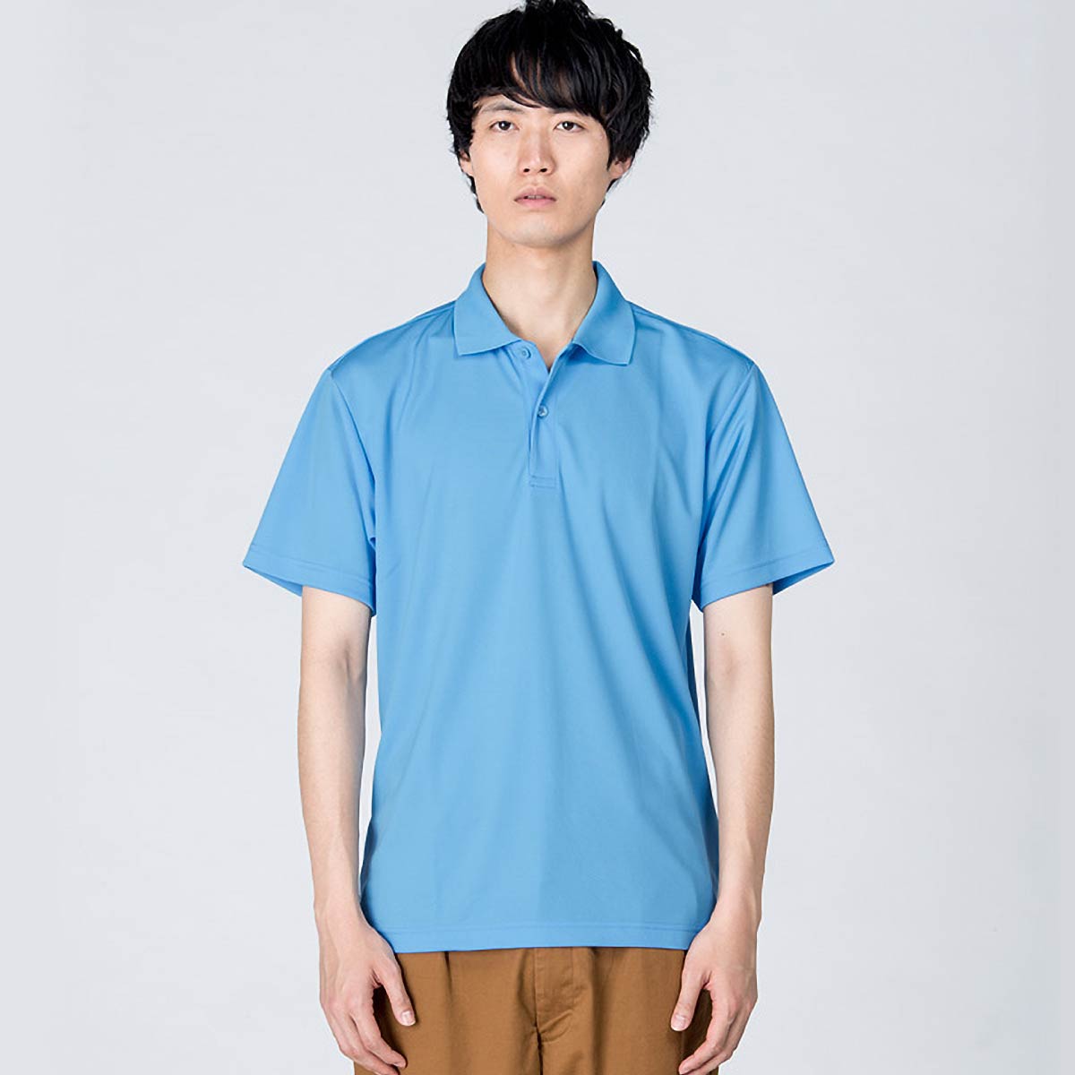 AmiParis 半袖ポロシャツ ライトブルー 4．1oz ドライアスレチックポロシャツ 5910－01 488