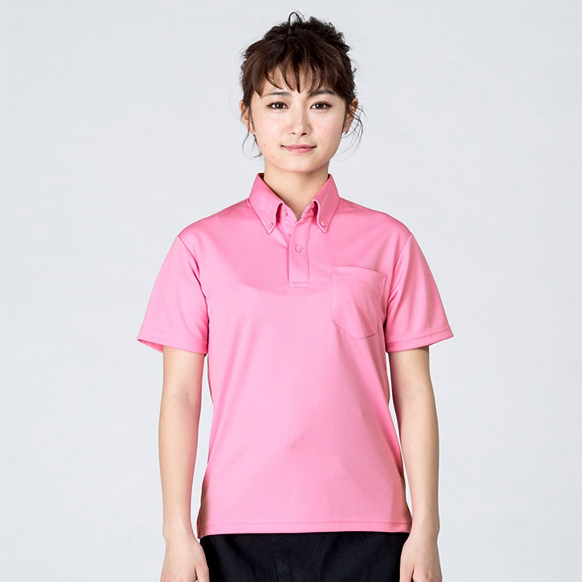 ドライボタンダウンポロシャツ | ビッグサイズ | 1枚 | 00331-ABP | ミントブルー