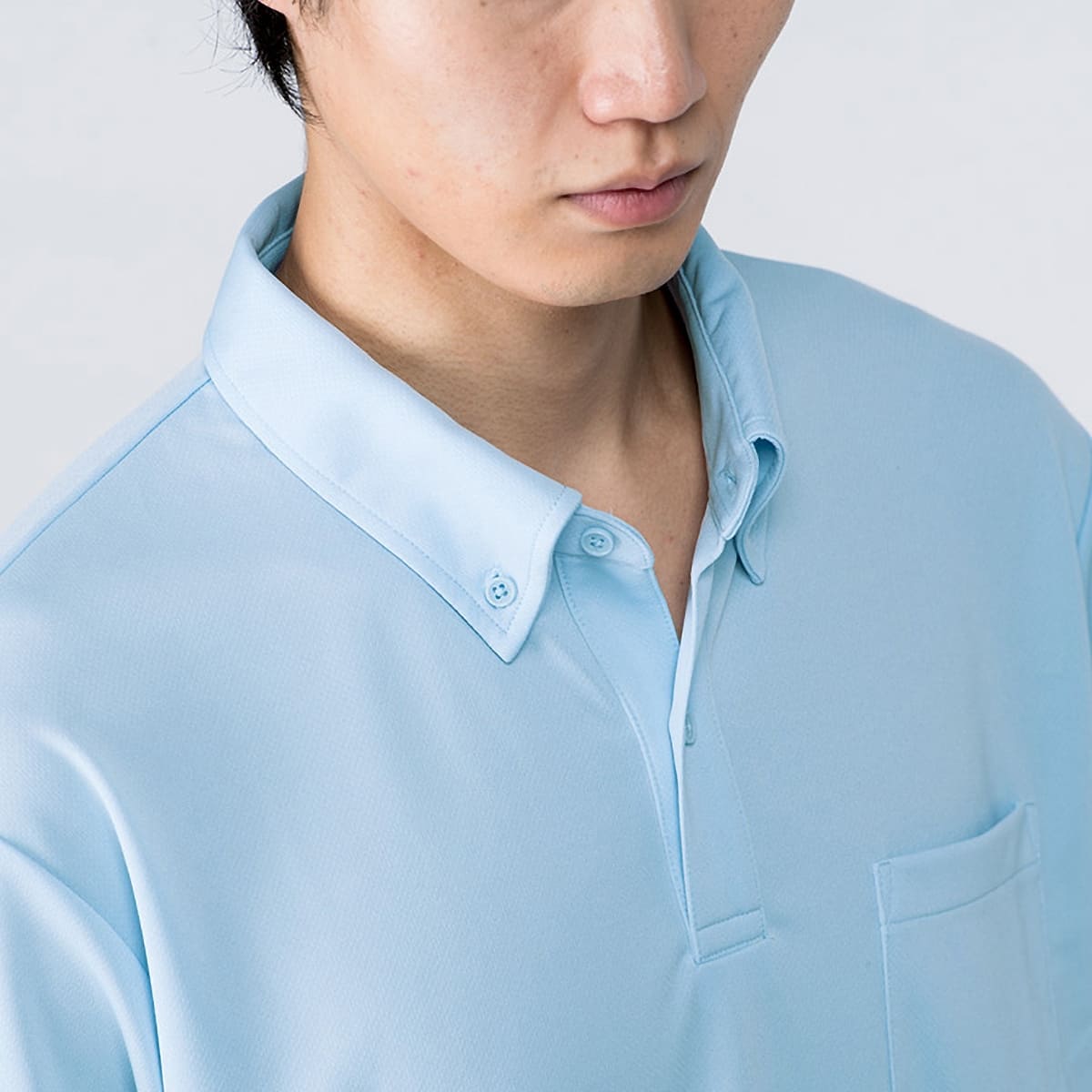 ドライボタンダウンポロシャツ | ビッグサイズ | 1枚 | 00331-ABP | ライトピンク