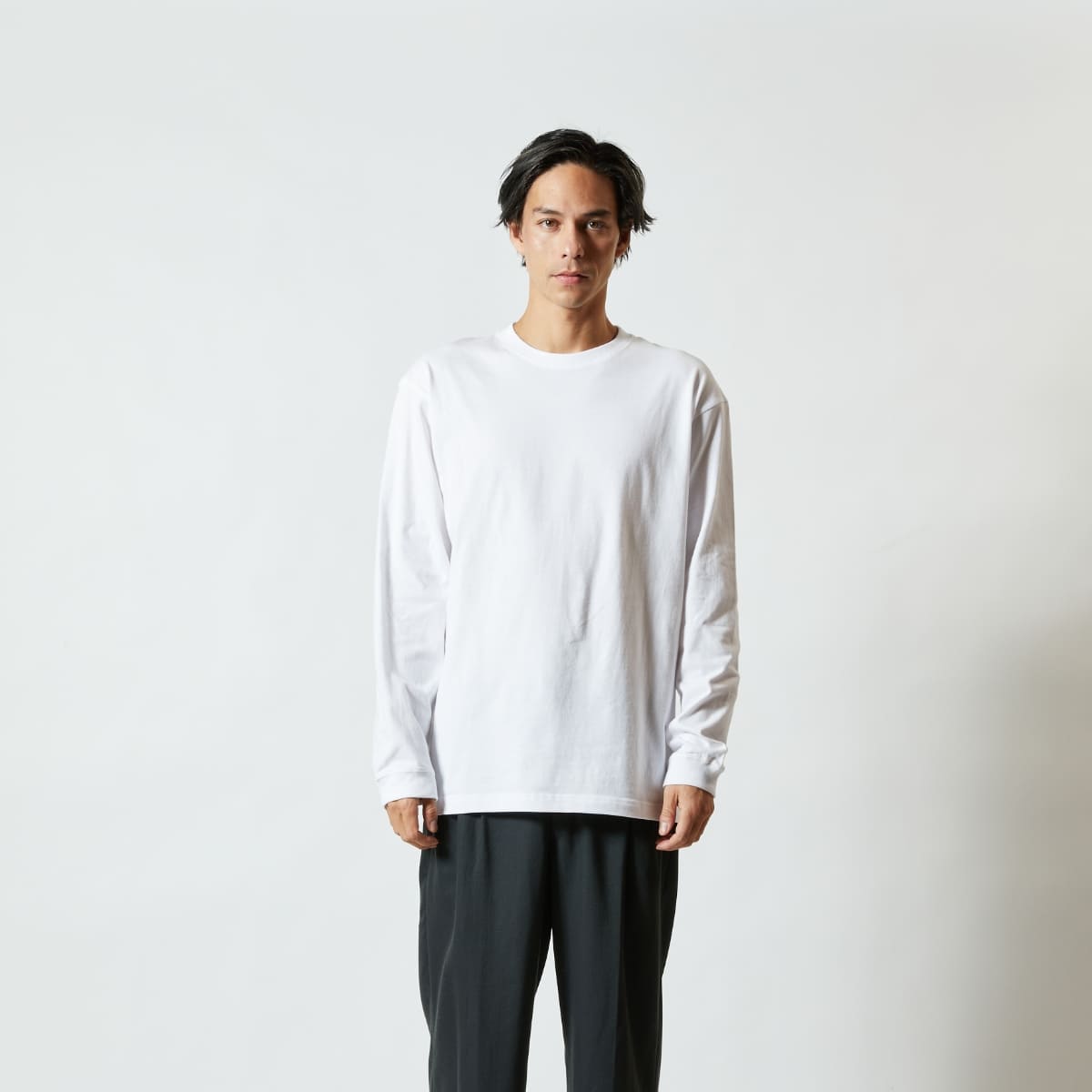 ロングスリーブＴシャツ(1.6インチリブ) | メンズ | 1枚 | 5011-01 | ネイビー