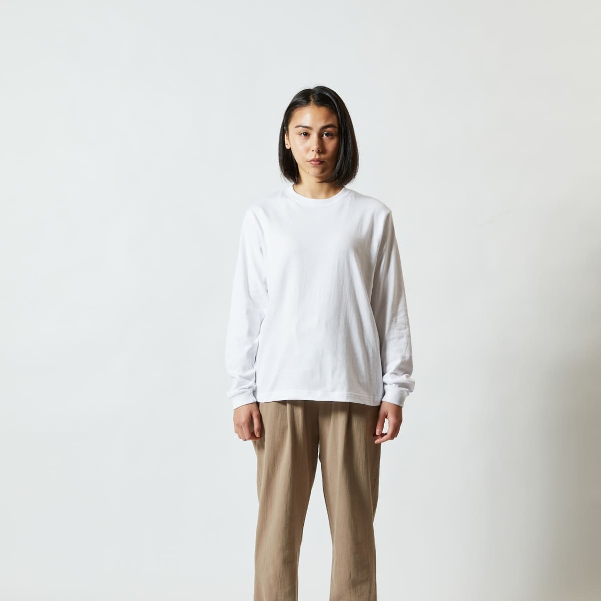 ロングスリーブＴシャツ(1.6インチリブ) | メンズ | 1枚 | 5011-01 | ストーングレー