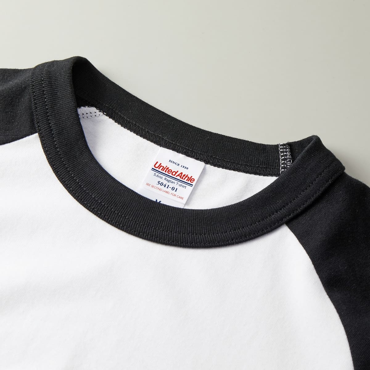 5.6オンス ラグラン Tシャツ | メンズ | 1枚 | 5041-01 | ホワイト/ブラック