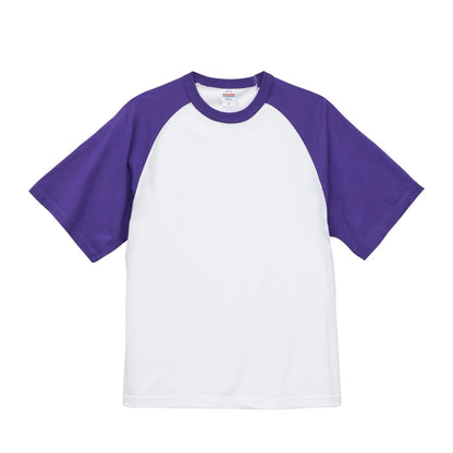 5.6オンス ラグラン Tシャツ | メンズ | 1枚 | 5041-01 | ホワイト/バイオレットパープル